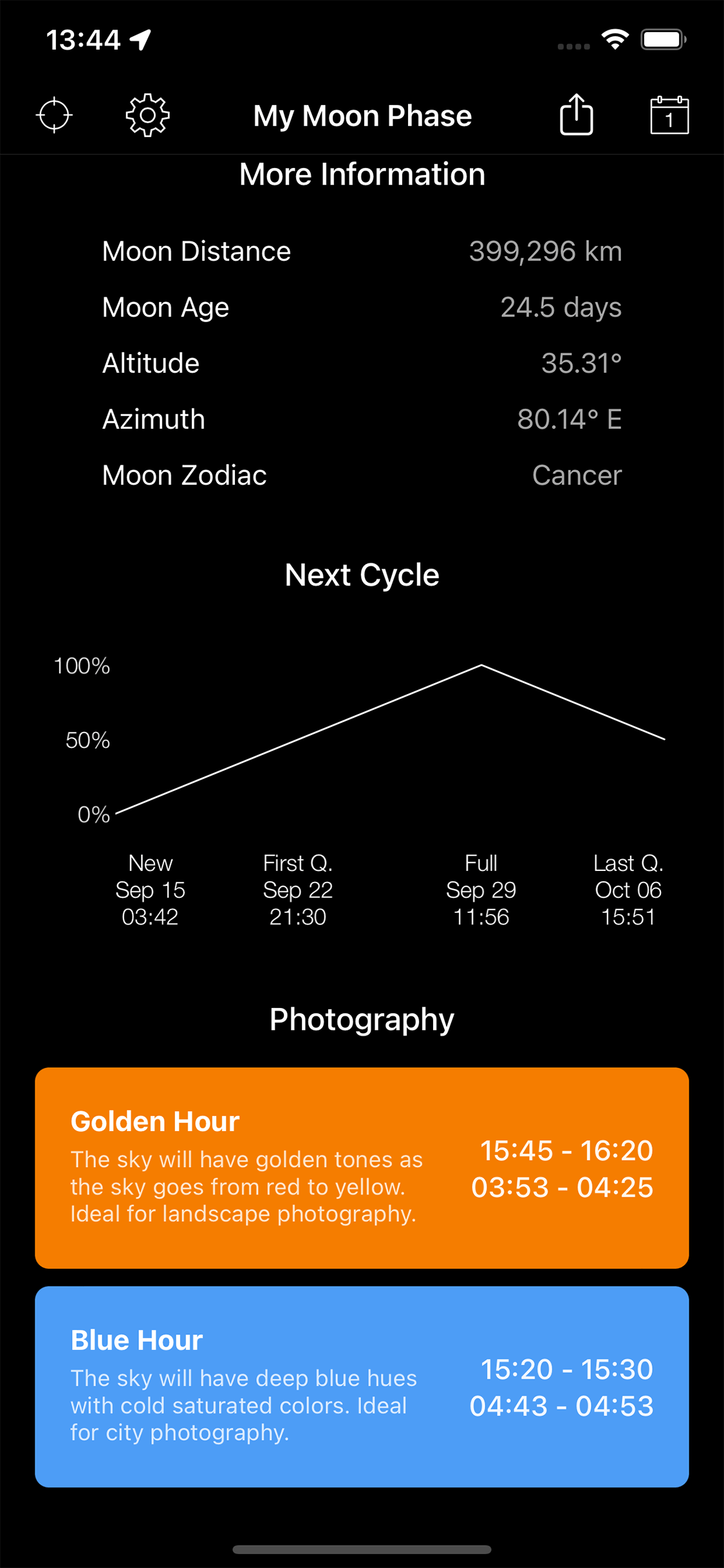 My Moon Phase Screenshot